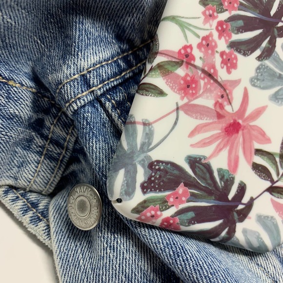 iPhone 6(s) Case Blue Tropical Floral Print Cover NEW - Picture 6 of 7